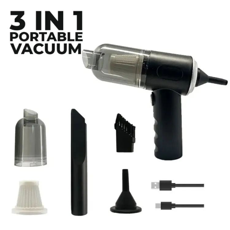 3 In 1 Portable Car Vacuum Cleaner and air Blower